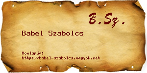 Babel Szabolcs névjegykártya